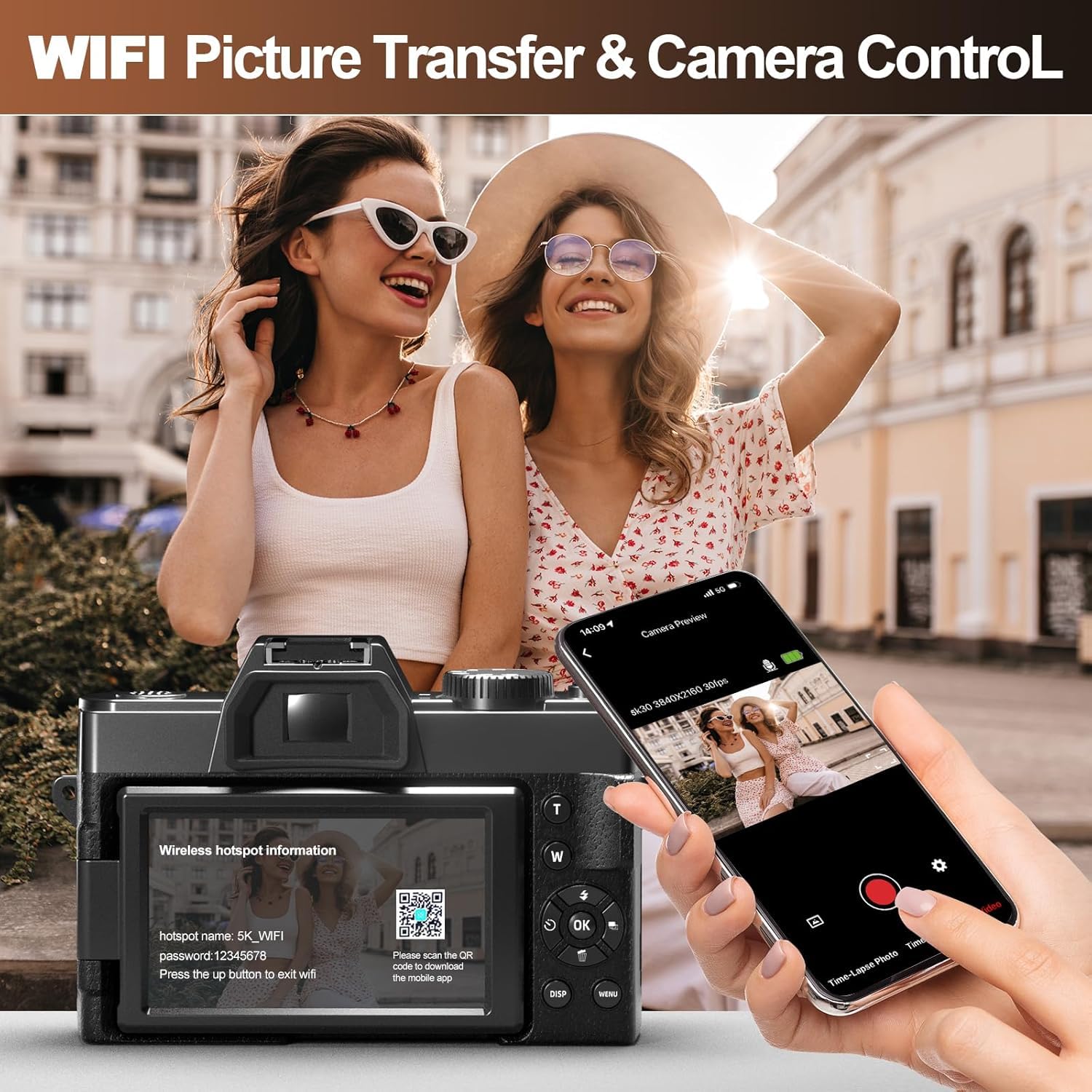 NBD 5K デジタルカメラ 48MP/60FPS 新品 NBD 5K Digital Camera for Photography,48MP Autofocus